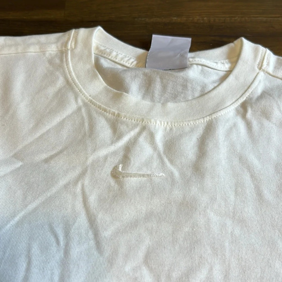 Nike x Euphoria Color Clash Maxi Tee Dress Tan Cream XS Slit Sporty Streetwear - Picture 5 of 10